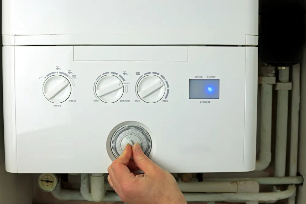 adjust temperature combi boiler