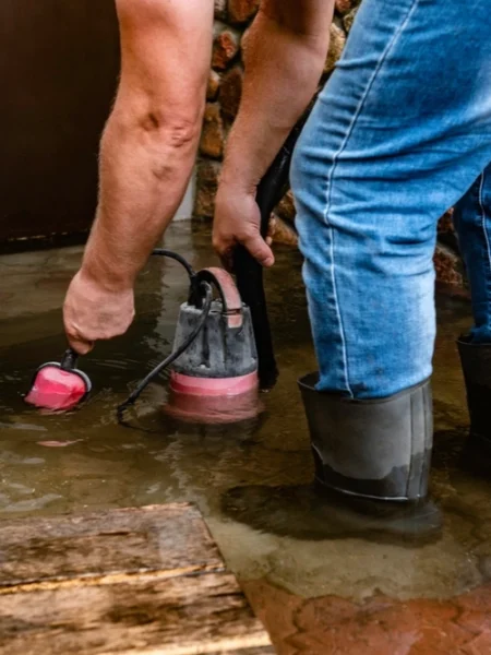 pumping water from flooded basement