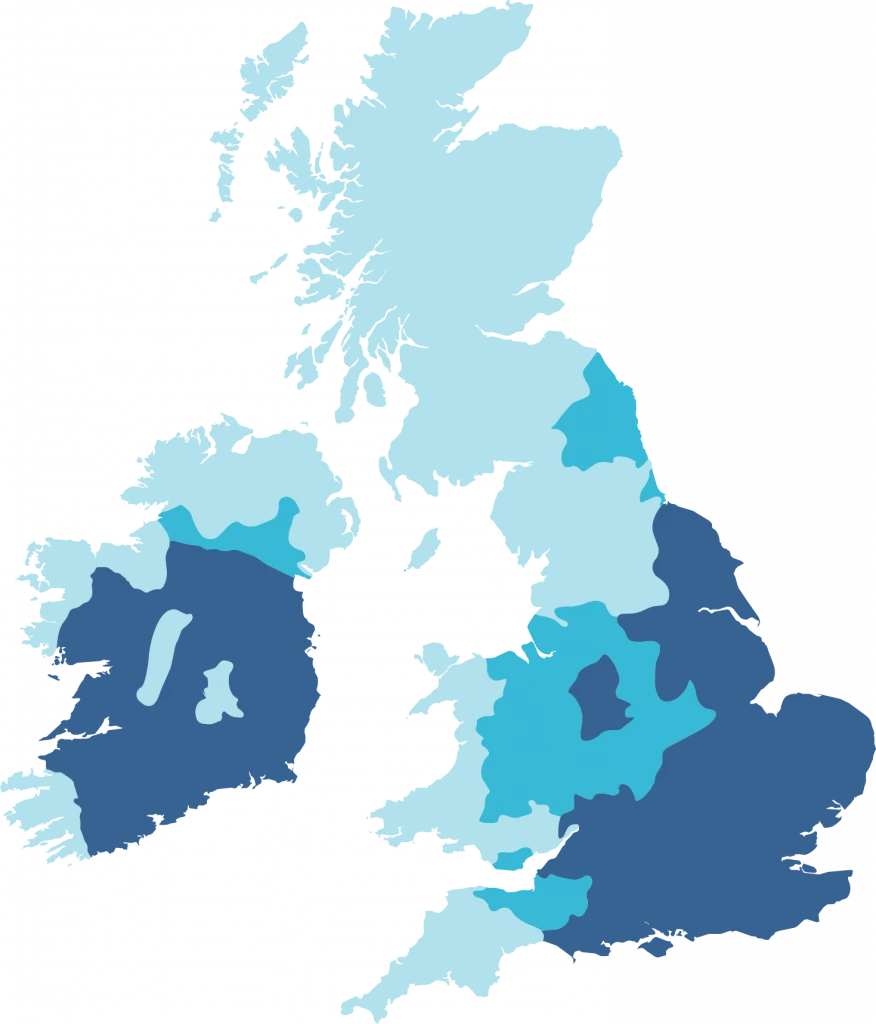 hard water areas in uk